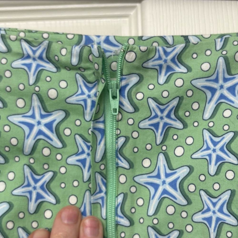 Vineyard Vines Starfish Print Pastel Cotton A-Line Mini Skirt Size 2 - Picture 5 of 16